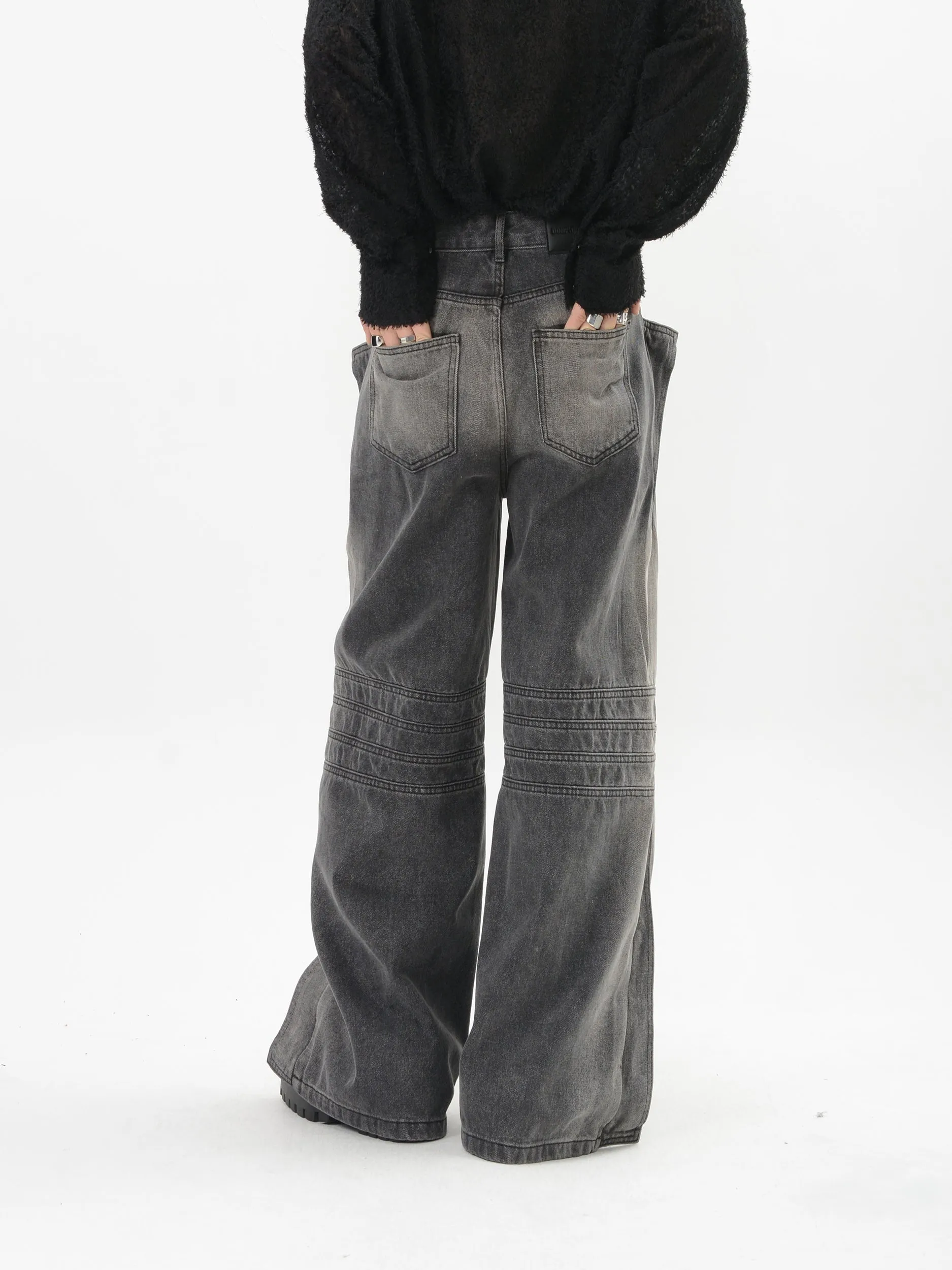 【24s Sep.】Distressed Wide Leg Jeans