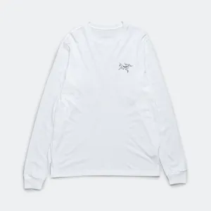 Arc'Multi Bird Logo LS T-Shirt - White Light