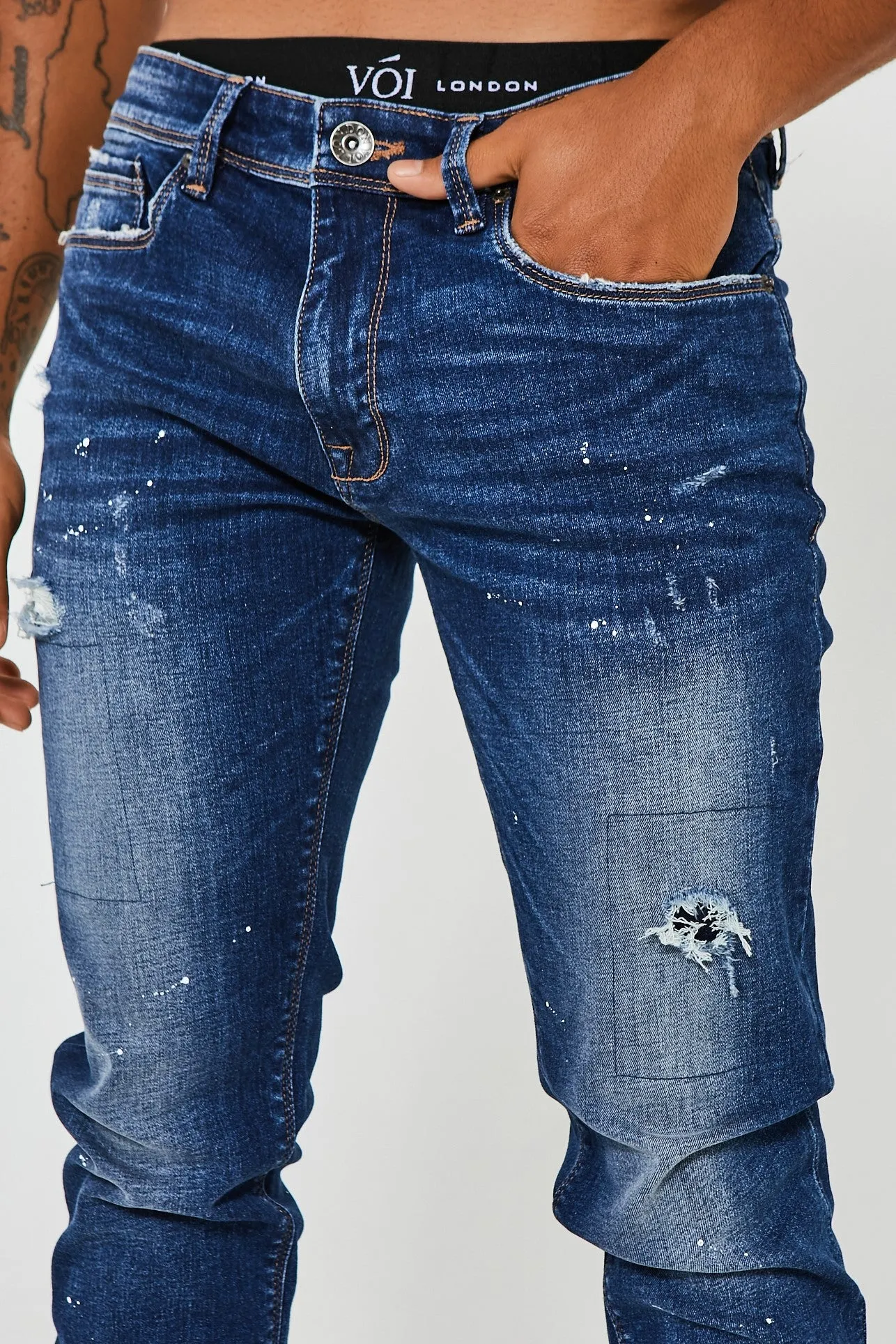 Bardsley Tapered Jean - Mid Blue