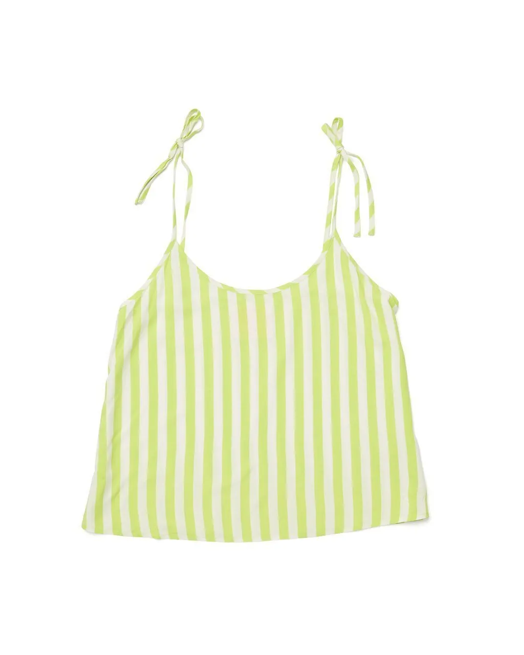 Breezy Tank - Lime Green Stripes