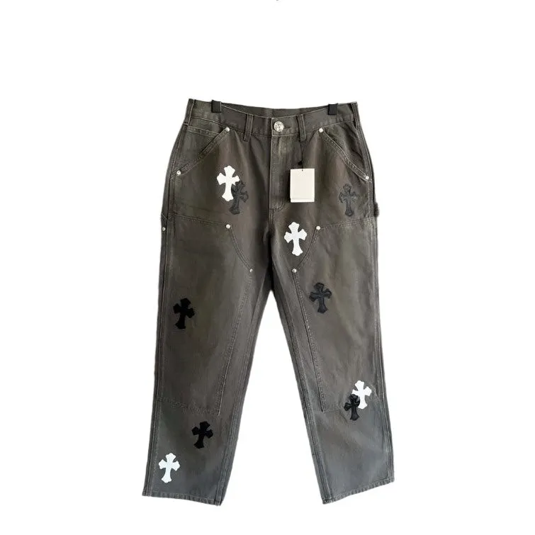 CHROME HEARTS JEANS BROWN