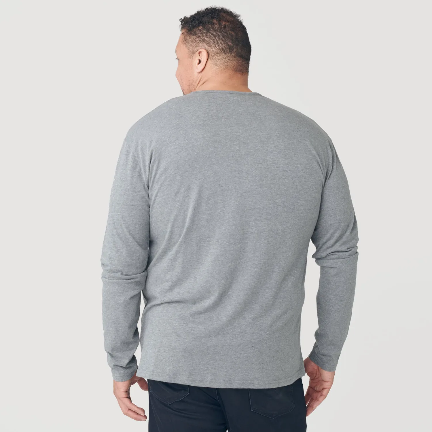 Heather Gray Long Sleeve Henley