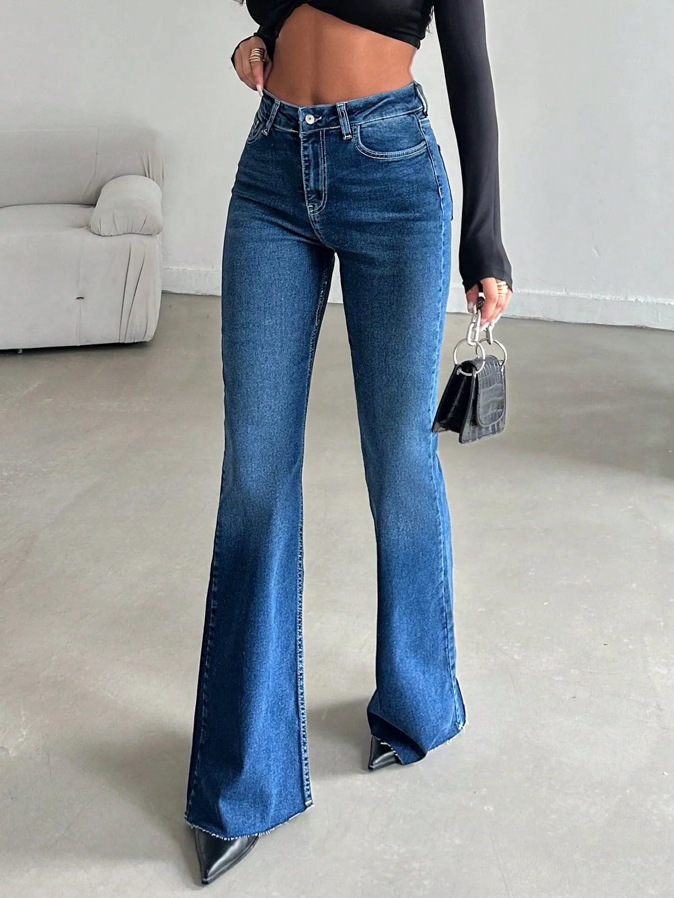 Iconic Babe Raw Edge Bootcut Jeans