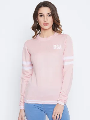 JUMP USA Women Pink Solid Sweaters