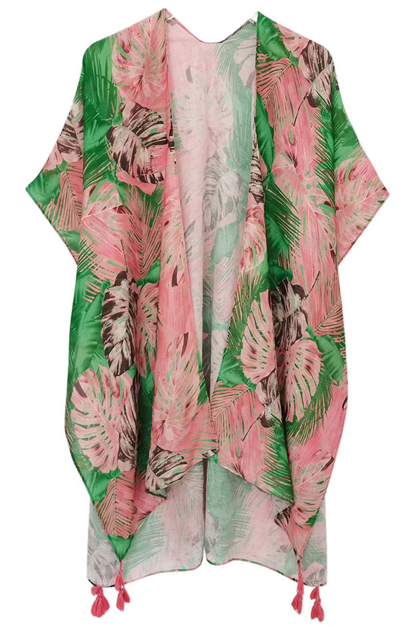 Leaf Print Kimono