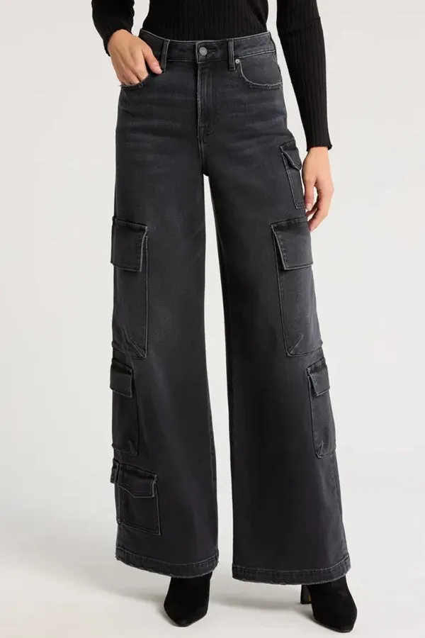 Nori High Rise Wide Leg Cargo Jeans