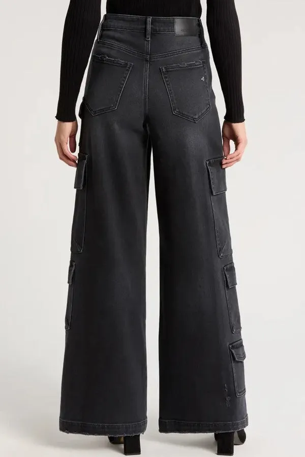 Nori High Rise Wide Leg Cargo Jeans