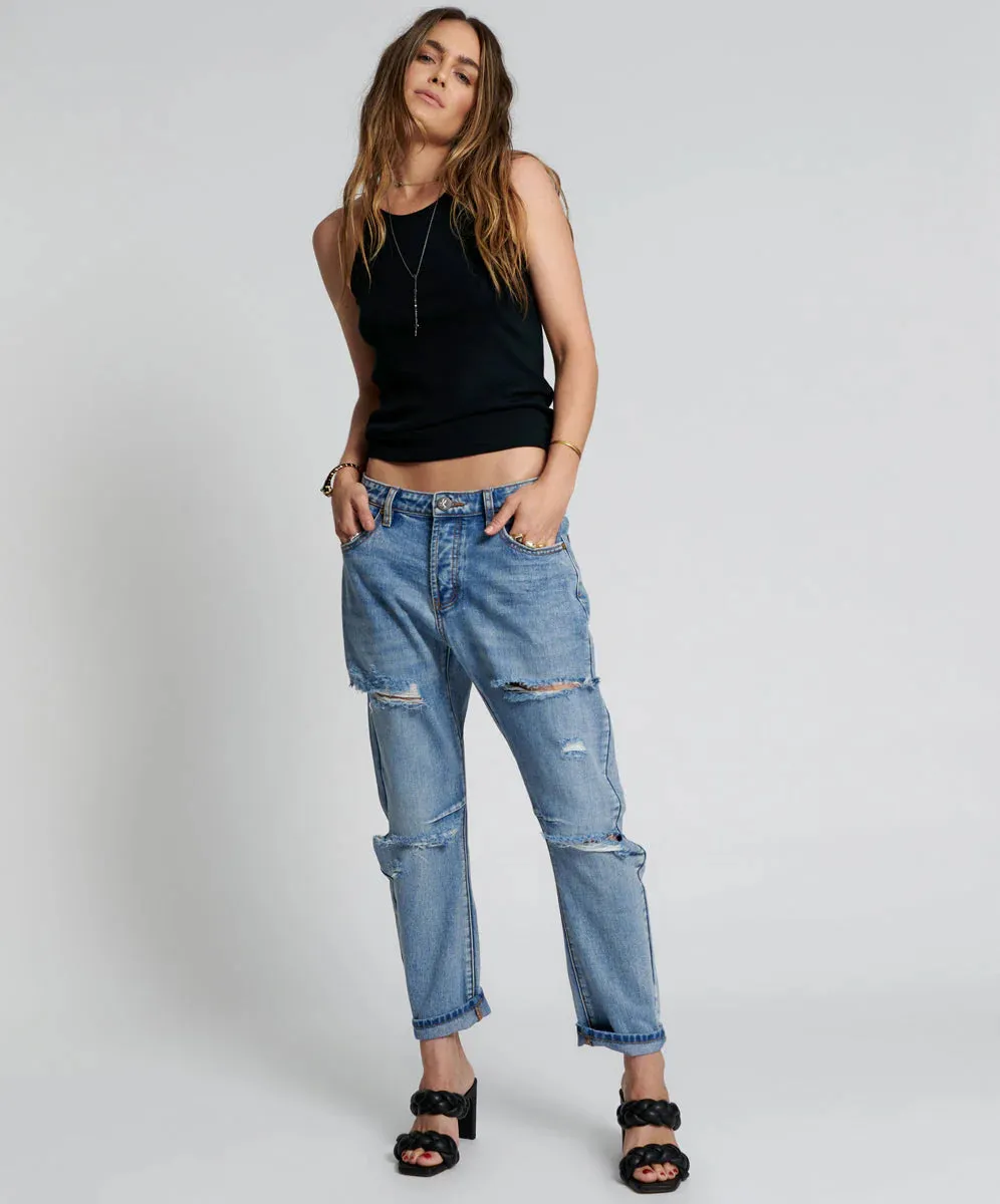 One Teaspoon Messed Up Saints Boyfriend Jeans