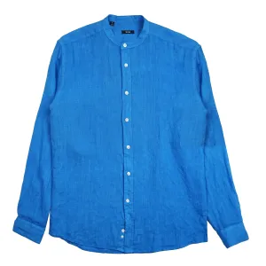 Palm Desert Blue Lagoon Linen Button Up