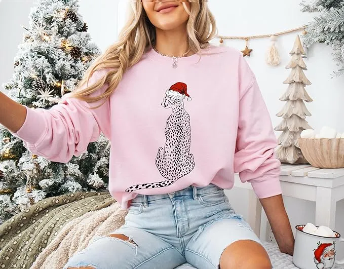 Pink Leopard Christmas Sweater