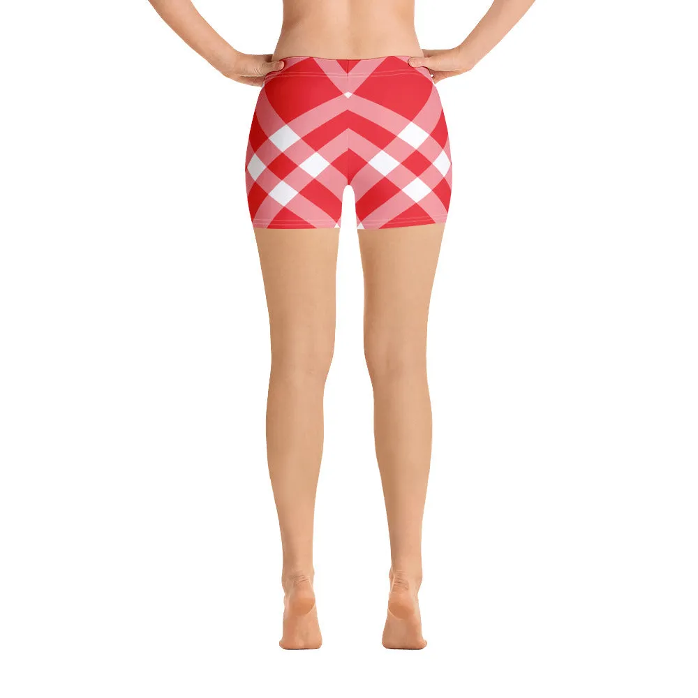 Red and White Gingham Shorts