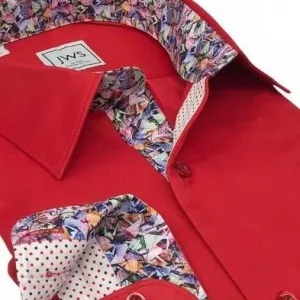 Red Spress Shirt with Trims