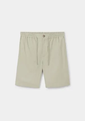 Sage Seersucker Cotton Drawstring Shorts