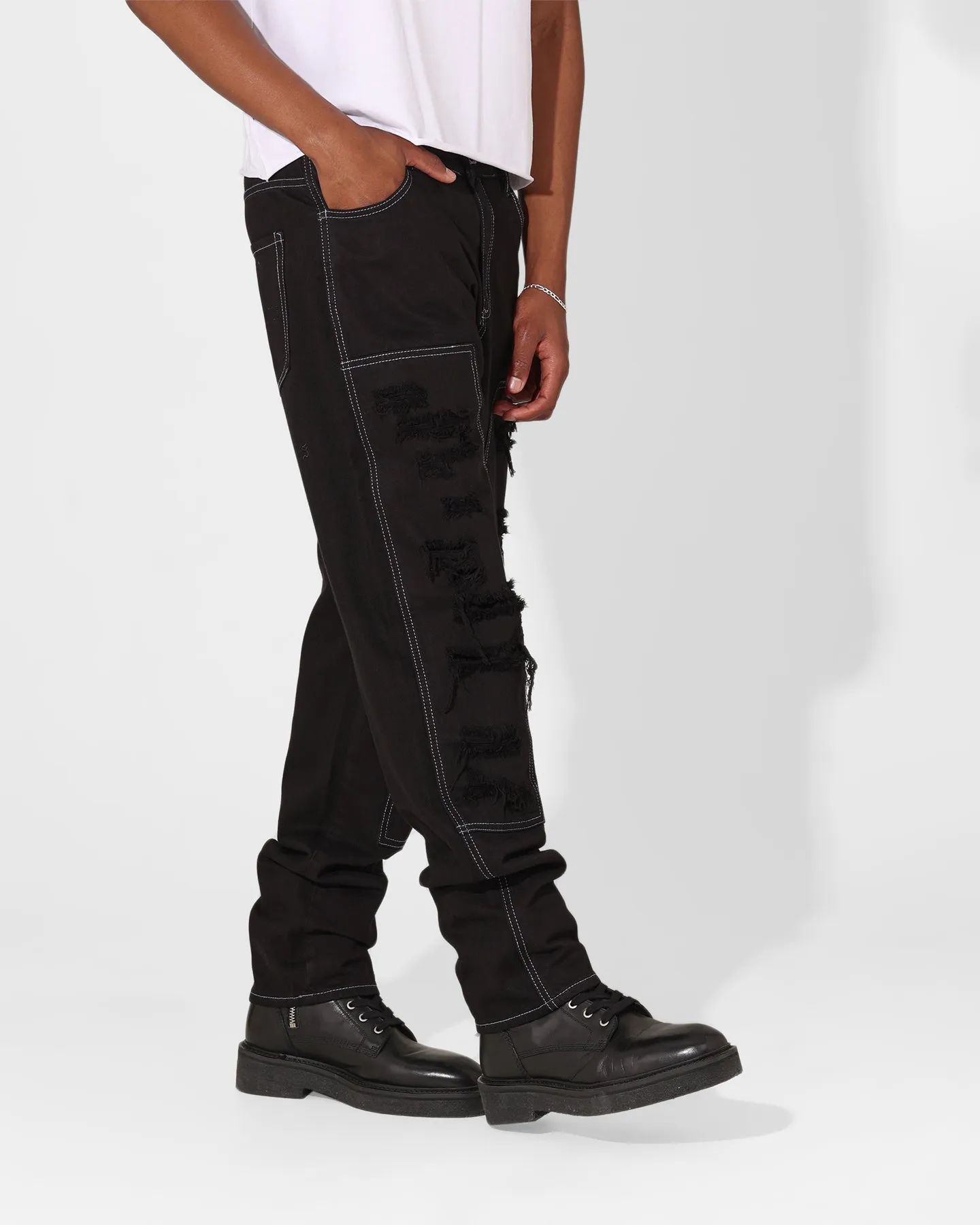 Saint Morta Titus Carpenter Jeans Black/White