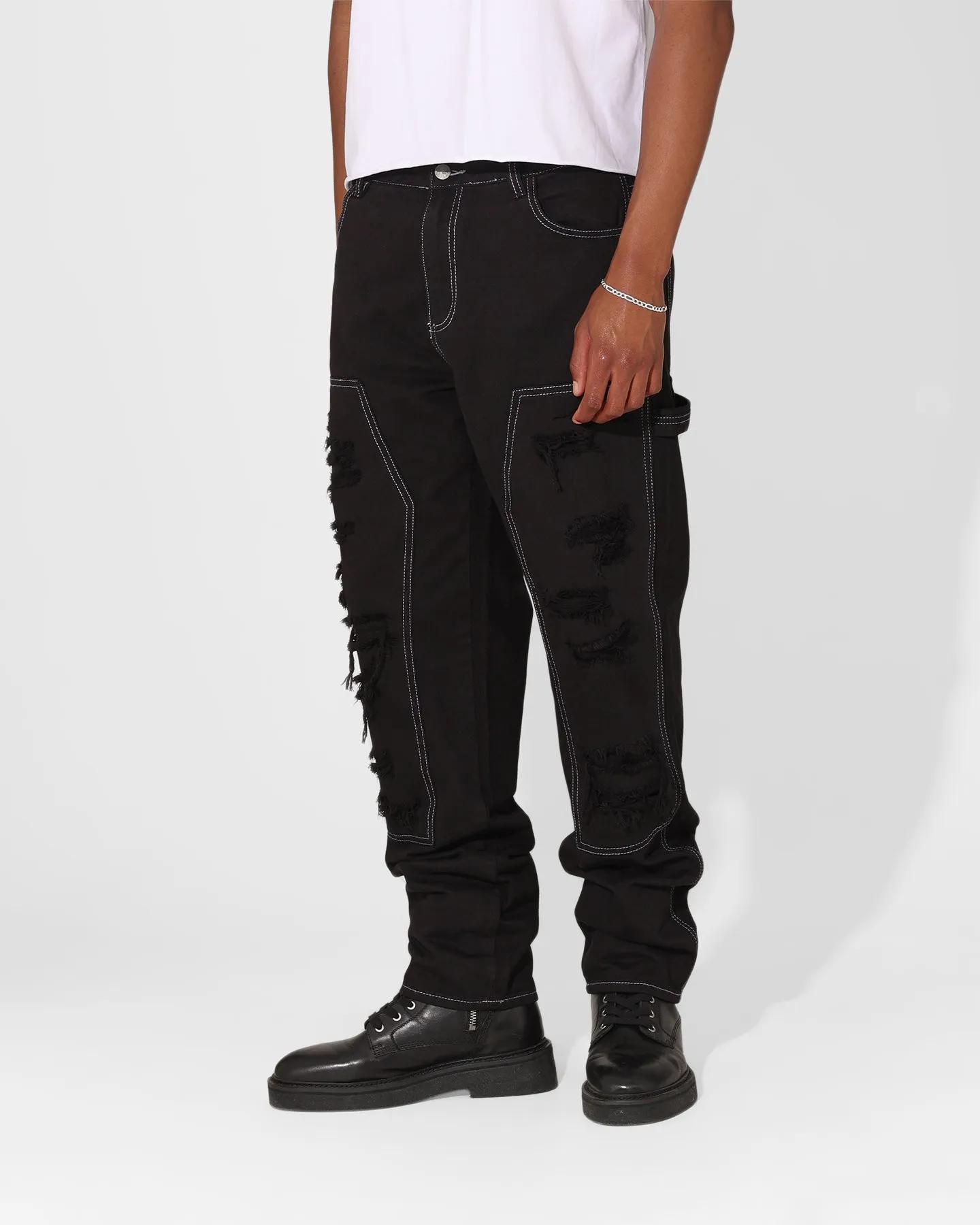 Saint Morta Titus Carpenter Jeans Black/White