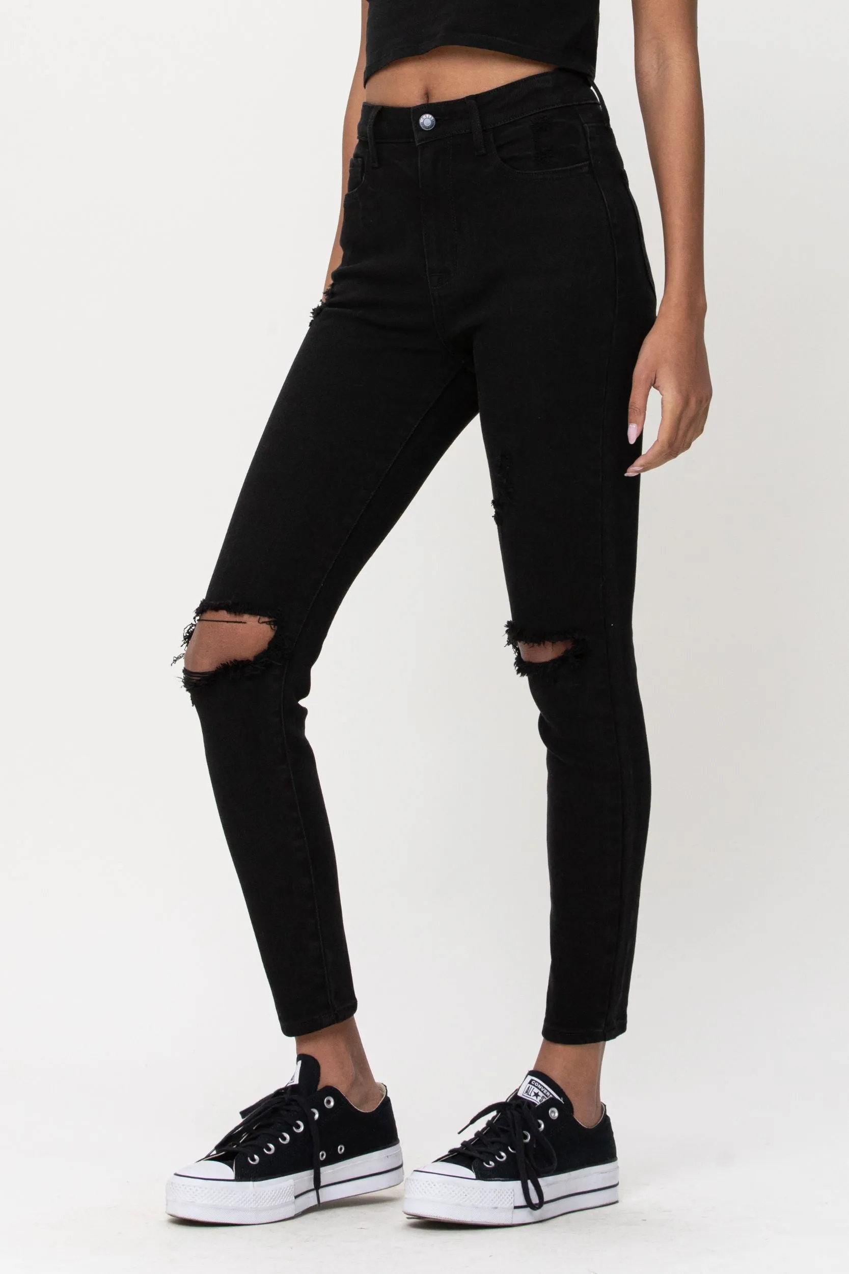 The Becky High Rise Jean in Black