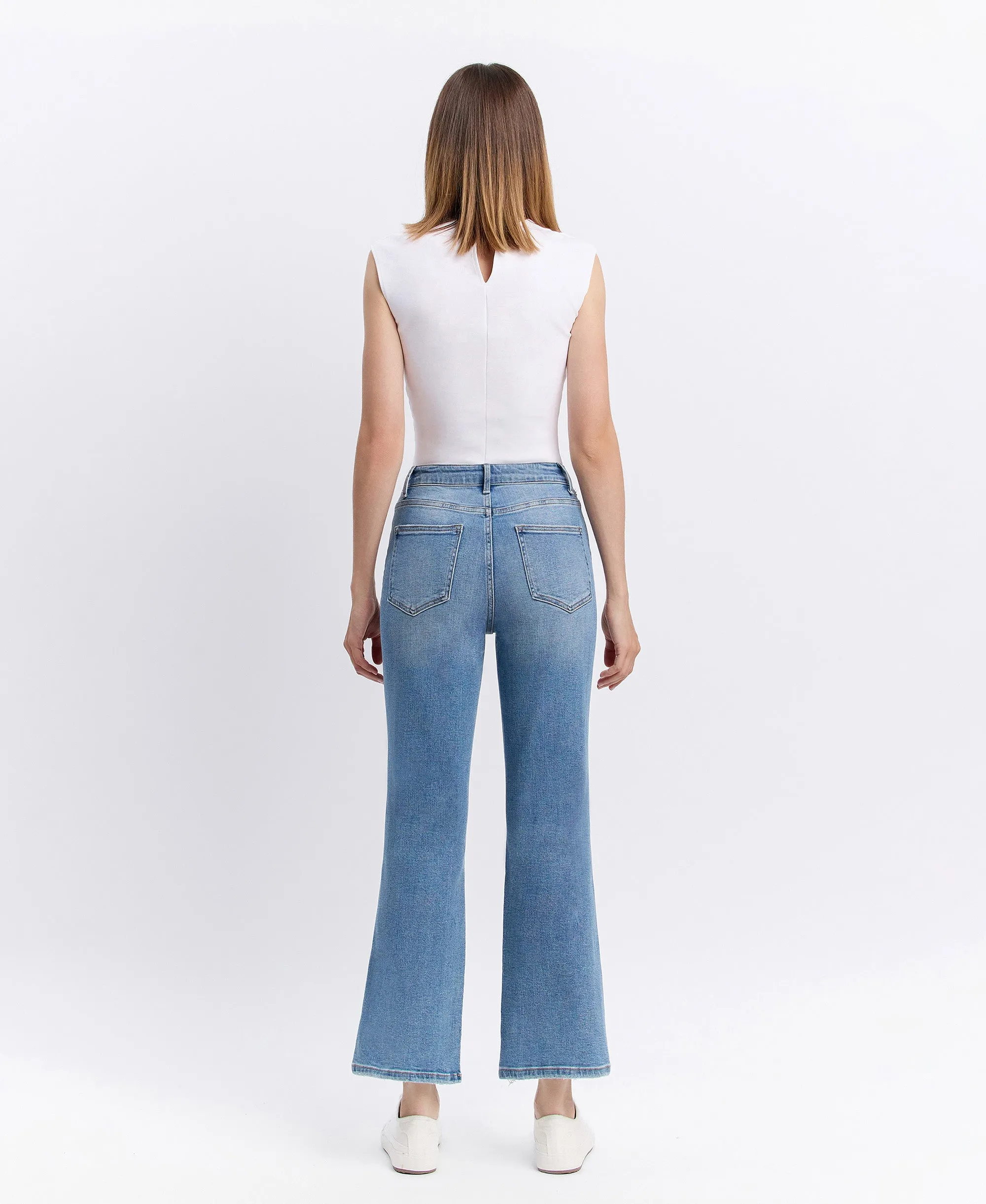 Valiance - Super High Rise 90's Vintage Ankle Flare Jeans