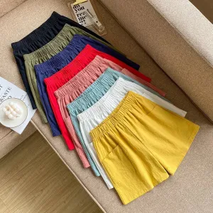 Women High Waisted Double Pocket Wide Leg Shorts Comfortable Shorts